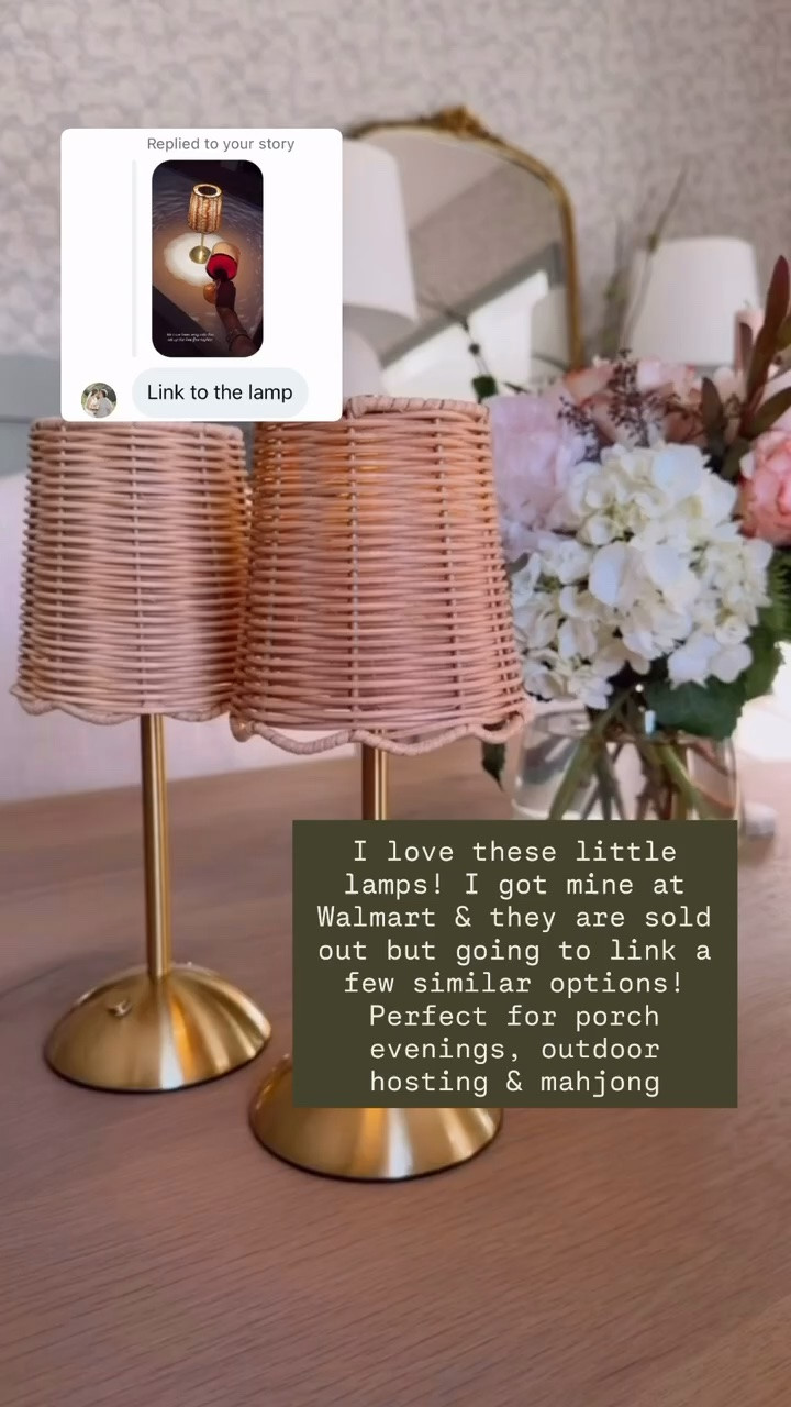 I’ve found several similar options for these table lamps! Linked here!

Loverly Grey, scalloped rattan table lamps, mahjong table decor, tablescape

#LTKHome
