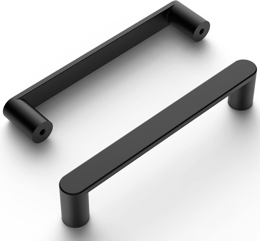 Amerdeco 10 Pack ZH0005MB Matte Black 5 Inch(128mm) Hole Centers Kitchen Cabinet Pulls Hardware M... | Amazon (US)