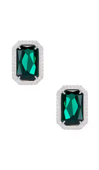 Hope Gemstone Earring in Pine | Revolve Clothing (Global)