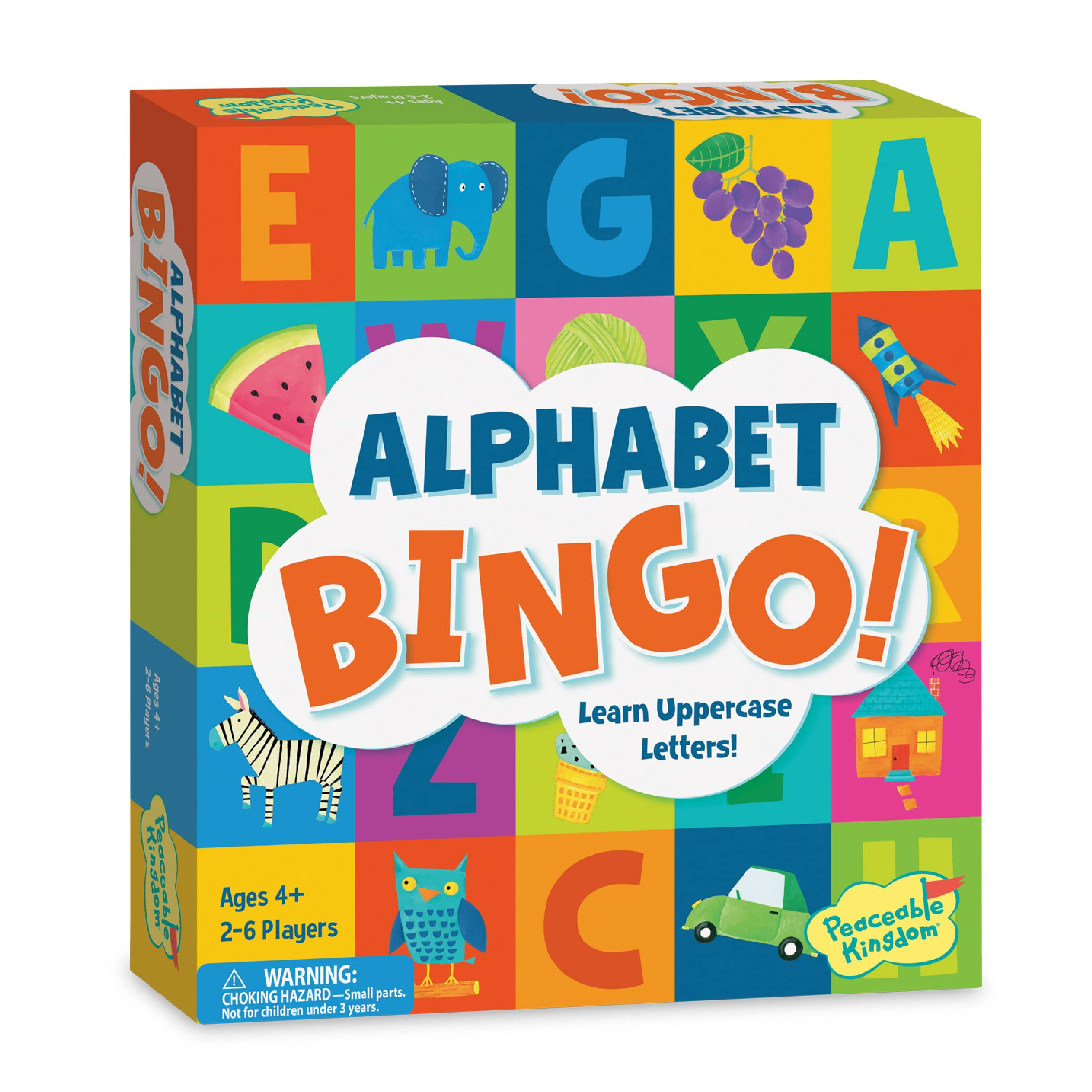 Peaceable Kingdom Alphabet Bingo! Letter Learning Educational Board Game for 2 to 6 Kids Ages 4+ | Amazon (US)