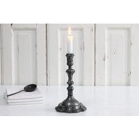 Antique Pewter Candle Holder, Vintage Primitive Rustic Gray Candlestick For Single Tapered Candle, Farmhouse Country Decor | Etsy (US)