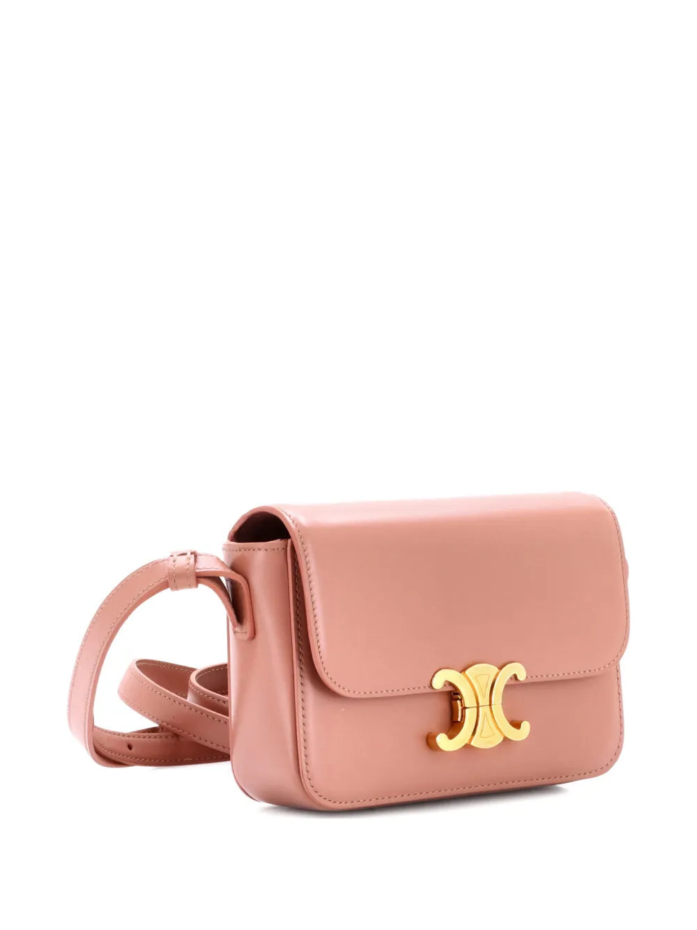 Celine Pre-Owned Triomphe Shoulder Bag Smooth Calfskin Teen crossbody bag - Pink | Farfetch Global