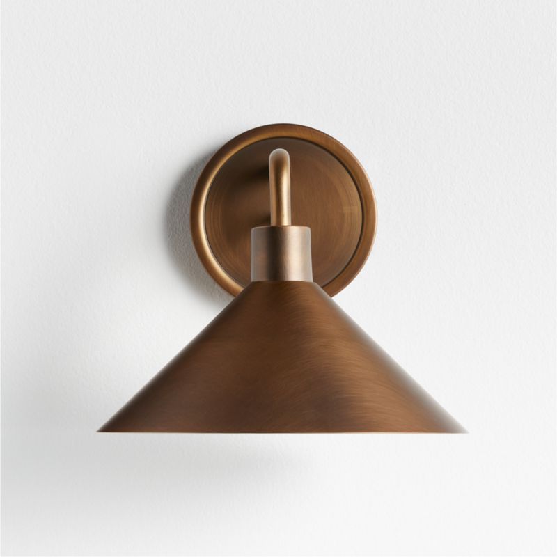 Andre Brass Wall Sconce Light | Crate & Barrel | Crate & Barrel