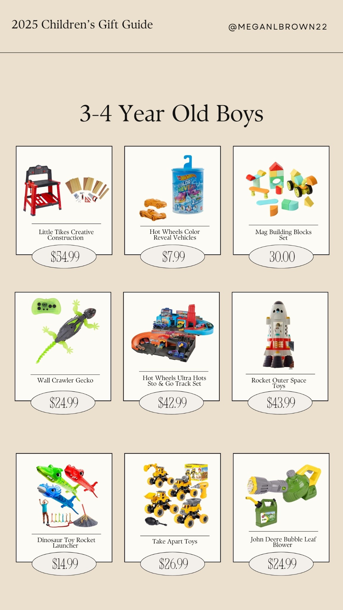 2025 gift guides for Christmas this year for 3-4 boys, toys and activities for 3-4 year old boys for Christmas this year #giftguide #toysforchristmas #christmastoyideas 