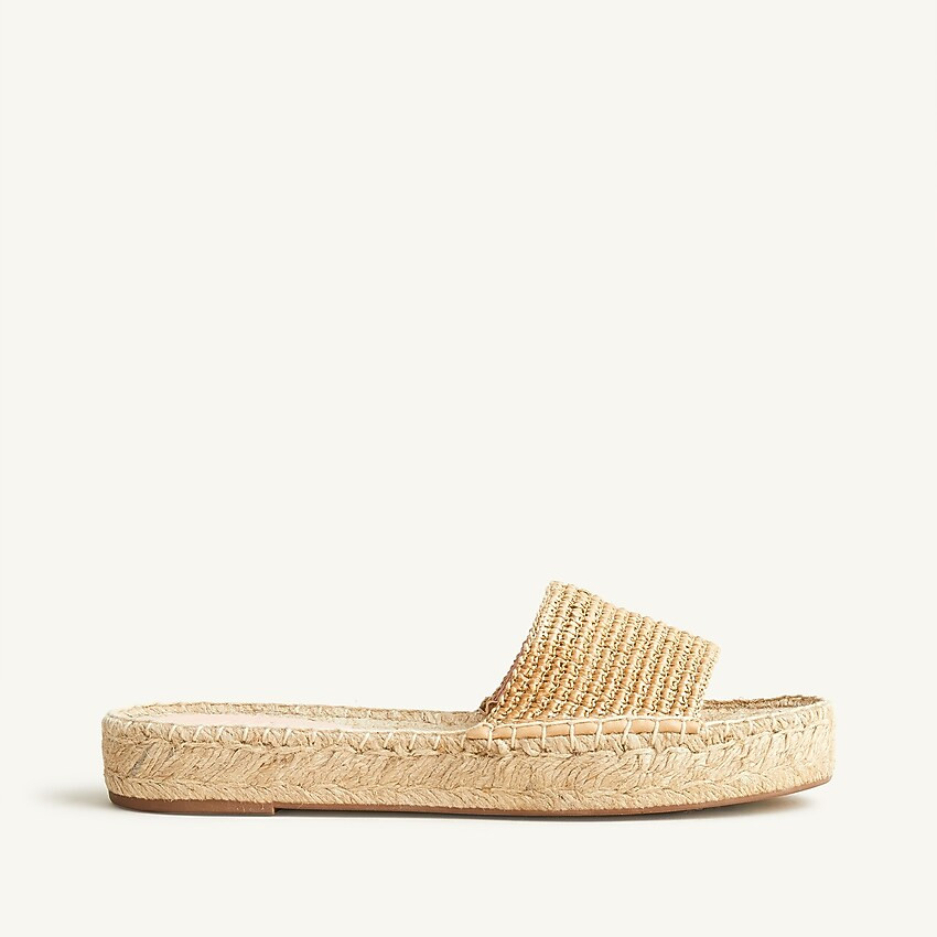 Raffia slip-on espadrille sandals | J. Crew US