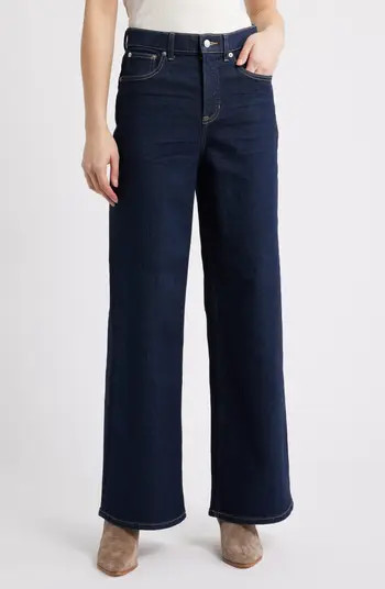 SPANX® Authentic Stretch HIgh Waist Wide Leg Jeans | Nordstrom | Nordstrom