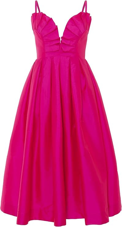 Amazon.com: PATBO, Taffeta Bloom Midi Dress, 10, Dark-Pink : Amazon Luxury | Amazon (US)