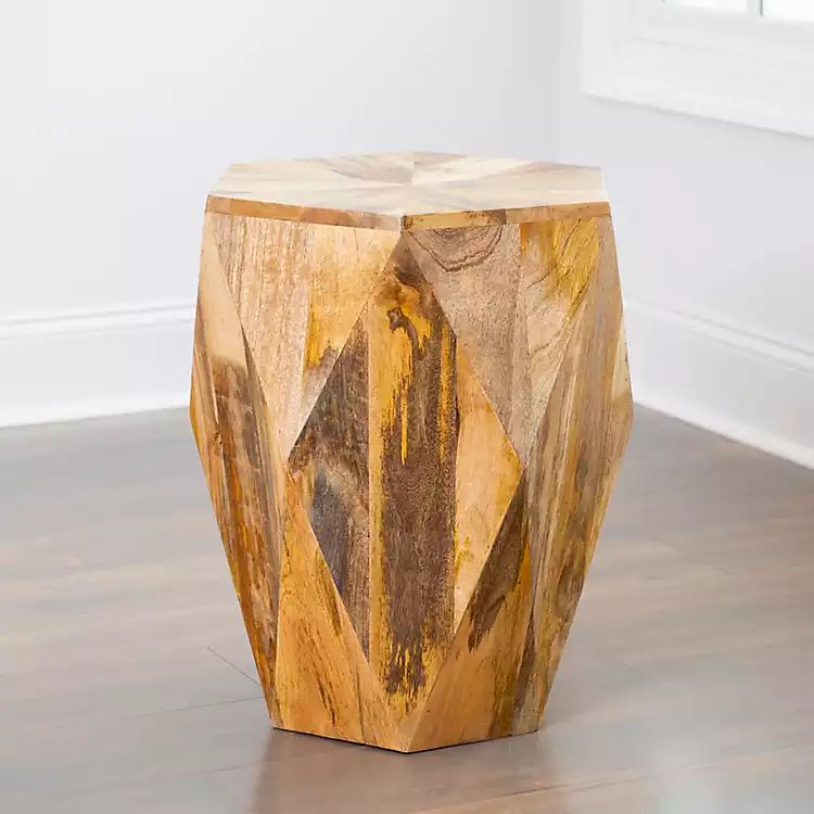 Mango Wood Hexagon Side Table | Kirkland's Home