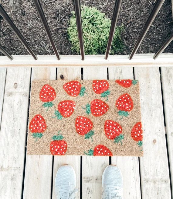 Strawberry Doormat Summer Doormat  Farmhouse Decor  Home | Etsy | Etsy (US)