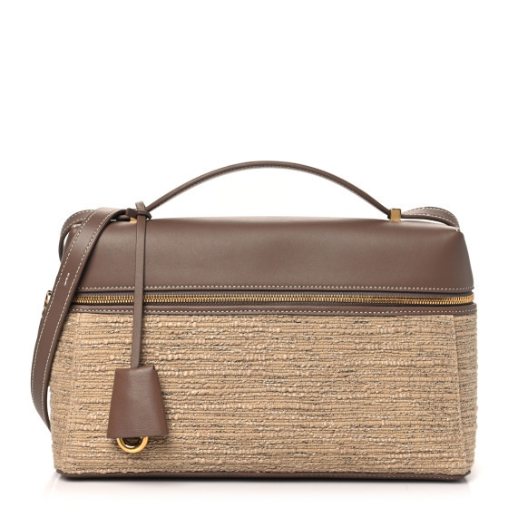 Calfskin Cotton Linen L27 Extra Pocket Bag Natural Light Beige | FASHIONPHILE (US)