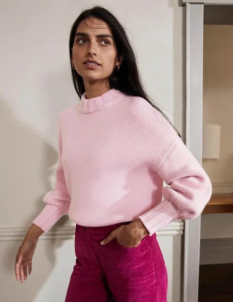 Diana Chunky Cashmere Sweater - Pink Diamond | Boden US | Boden (US)