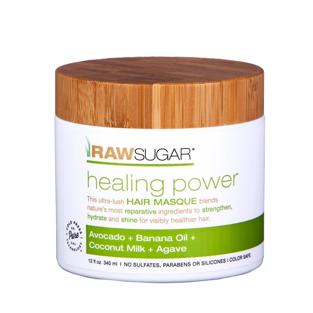 Raw Sugar Healing Power Avocado + Banana Oil + Coconut Milk + Honey Hair Masque - 12 fl oz | Target