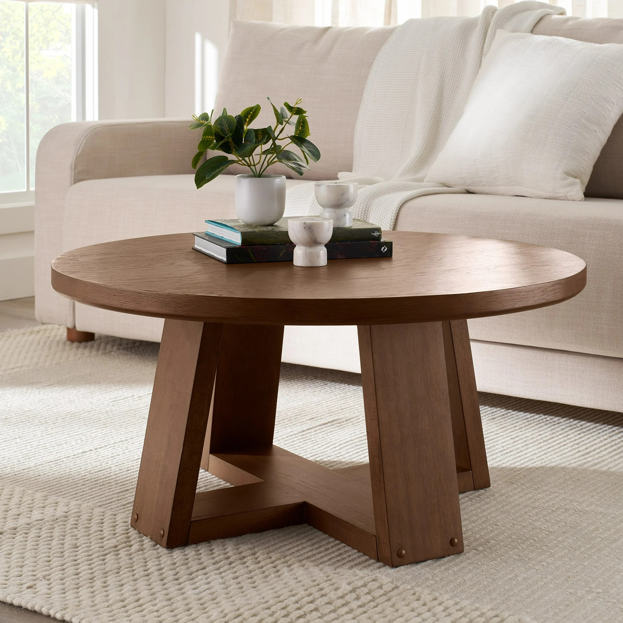 Better Homes & Gardens Ezra Coffee Table, Walnut finish | Walmart (US)