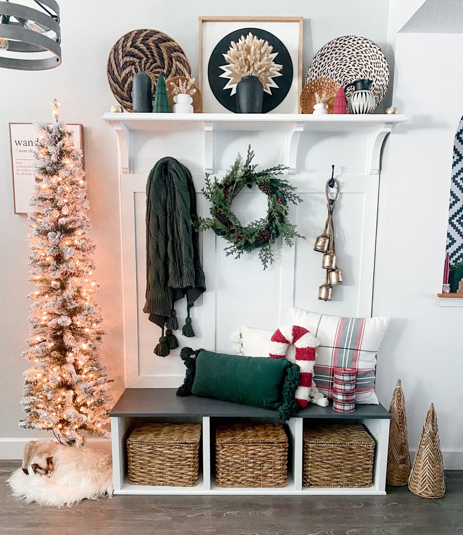 Christmas decor is popping up more I got this slim pencil tree up today and found the perfect white with red and green plaid print to go with my classic Christmas colors I have picked for the pillows 

#christmas #christmasdecor #christmaspillow #candycanepillow #greenandred 

#LTKSeasonal #LTKHoliday #LTKhome