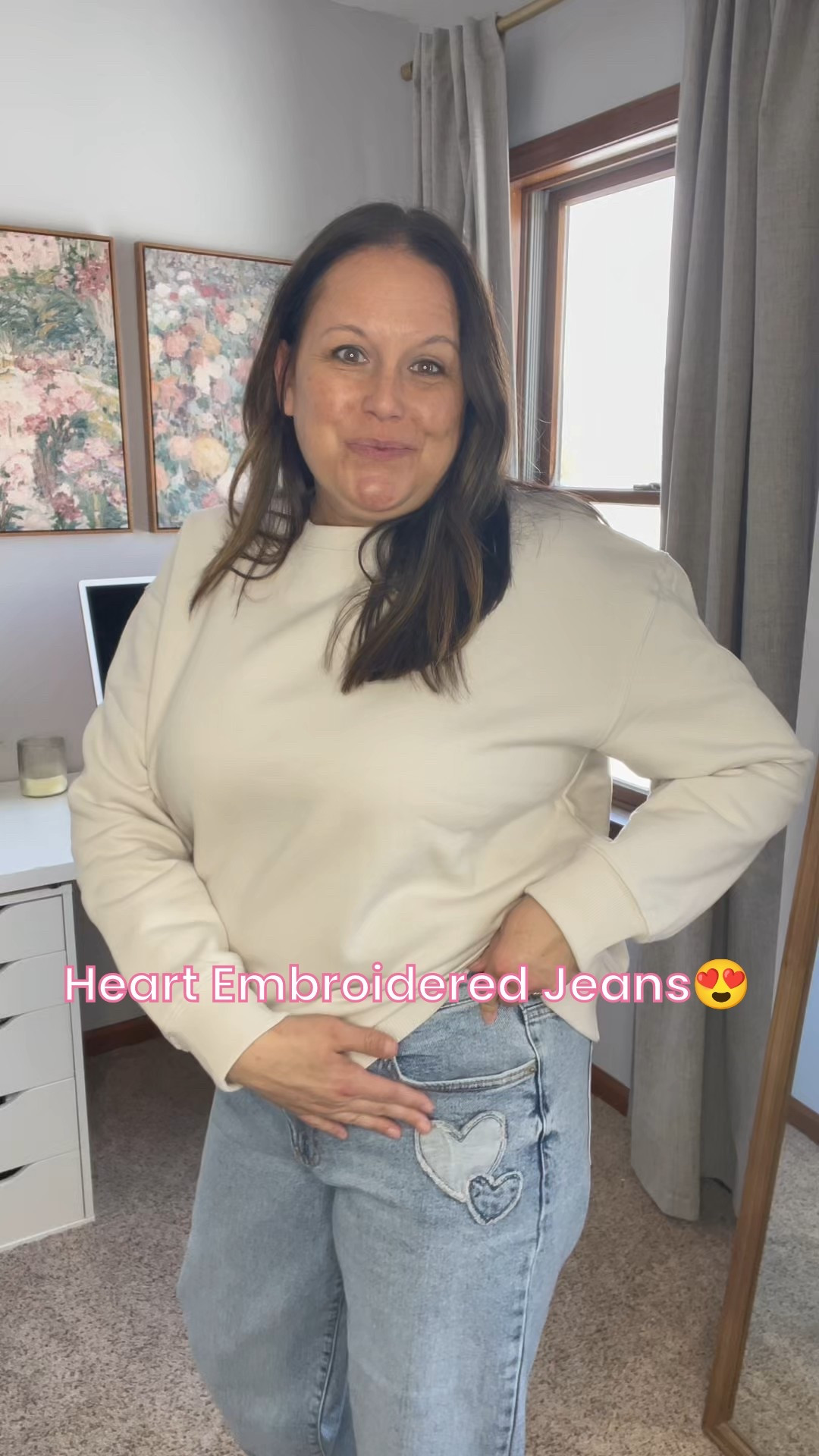 Run don’t walk, these heart embroidered jeans are only $16 and perfect for Valentine’s Day 💖 I promise you though, I will be wearing these all year long, they are too cute not to! I usually wear a Med-Lg and went with the Med (8/10) not a lot of stretch, but that elastic waistband is awesome 🙌🏻  Pair with absolutely anything 🤭 for the sweetest Valentine’s Day Women’s Outfit 💖

#LTKootd #LTKOver40 #LTKValentine