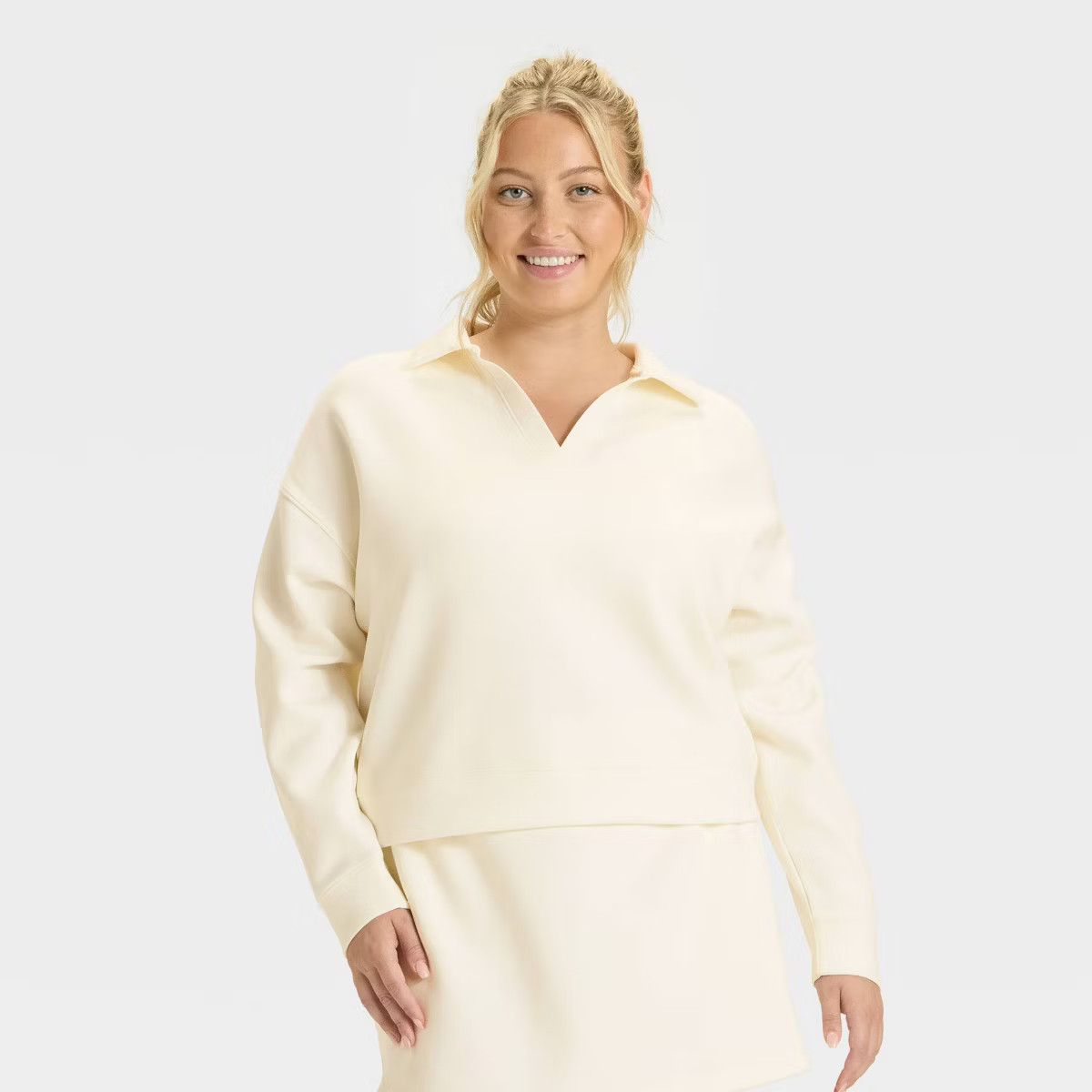 Women's Airy Sleek Polo Sweatshirt - All In Motion™ | Target