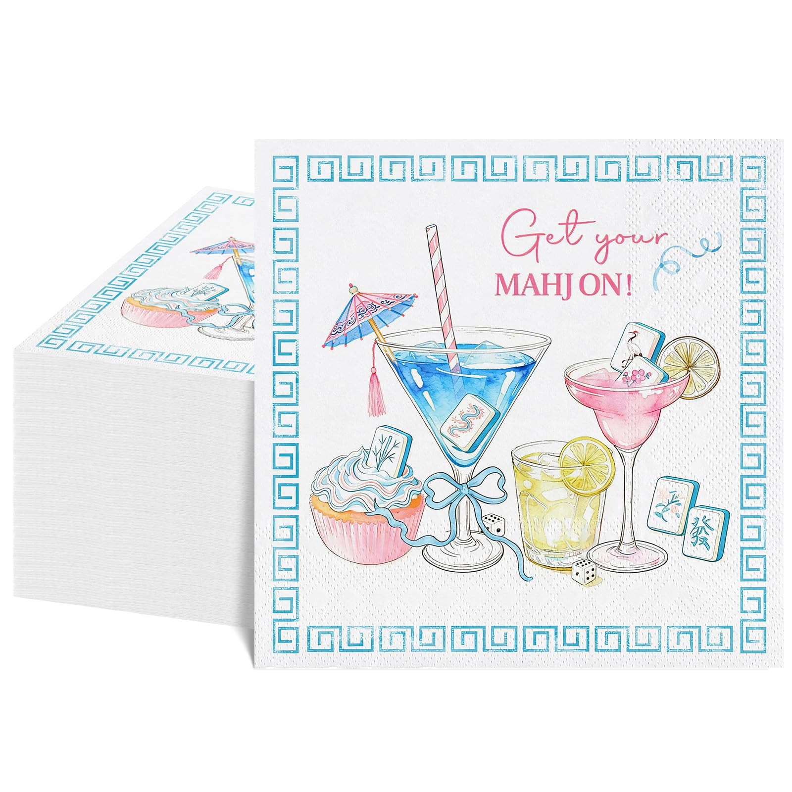 Amazon.com: NatNarr 50 Pcs Mahjong Napkins, 6.5 x 6.5 Inch Mahjong Accessories Decorative Beverage Dessert Paper Napkins for Casual Gatherings Game Nights Bridal Showers, Mahjong Gifts : Health & Household | Amazon (US)
