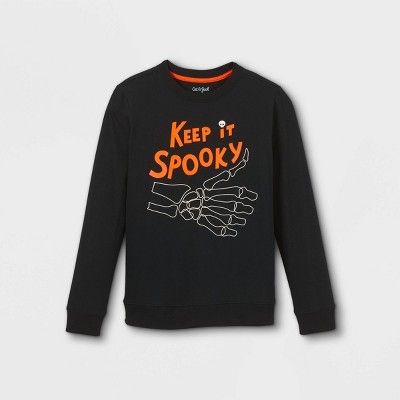 Boys' 'Keep it Spooky' Graphic Long Sleeve T-Shirt - Cat & Jack™ Black | Target
