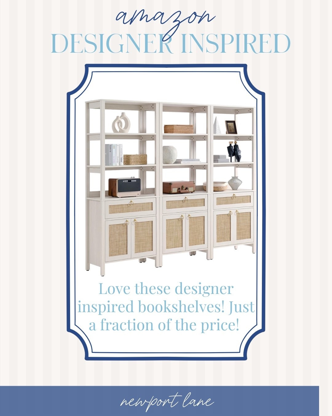 Time to cozy up and grab a book on your new fave designer-inspired bookshelf!
book lover, coastal furniture finds, organization tips, storage hacks, minimalist aesthetic, rattan furniture, living room inspo, home library

#LTKSeasonal #LTKHome #LTKU