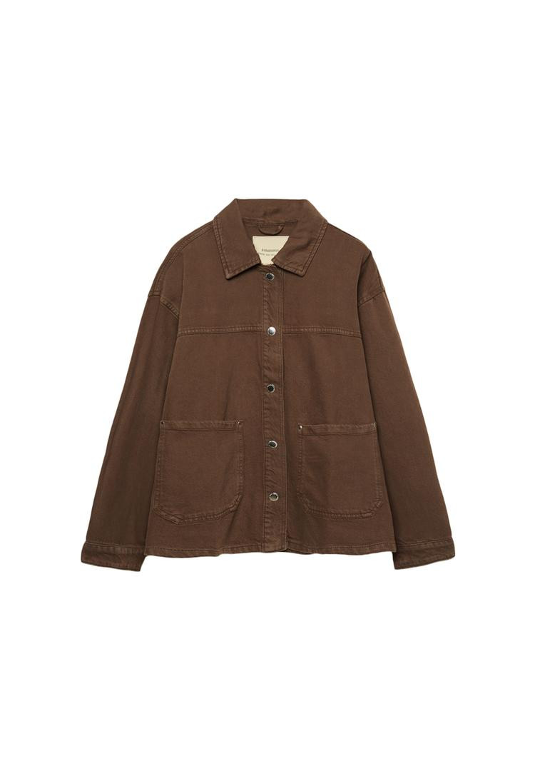 Jacke aus Serge mit Taschen | Stradivarius DE