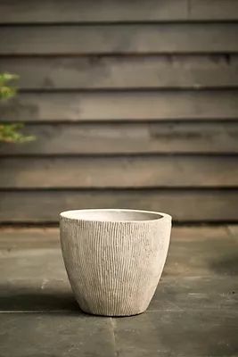 Fiber Concrete Textured Egg Planter, 15" | Anthropologie (US)