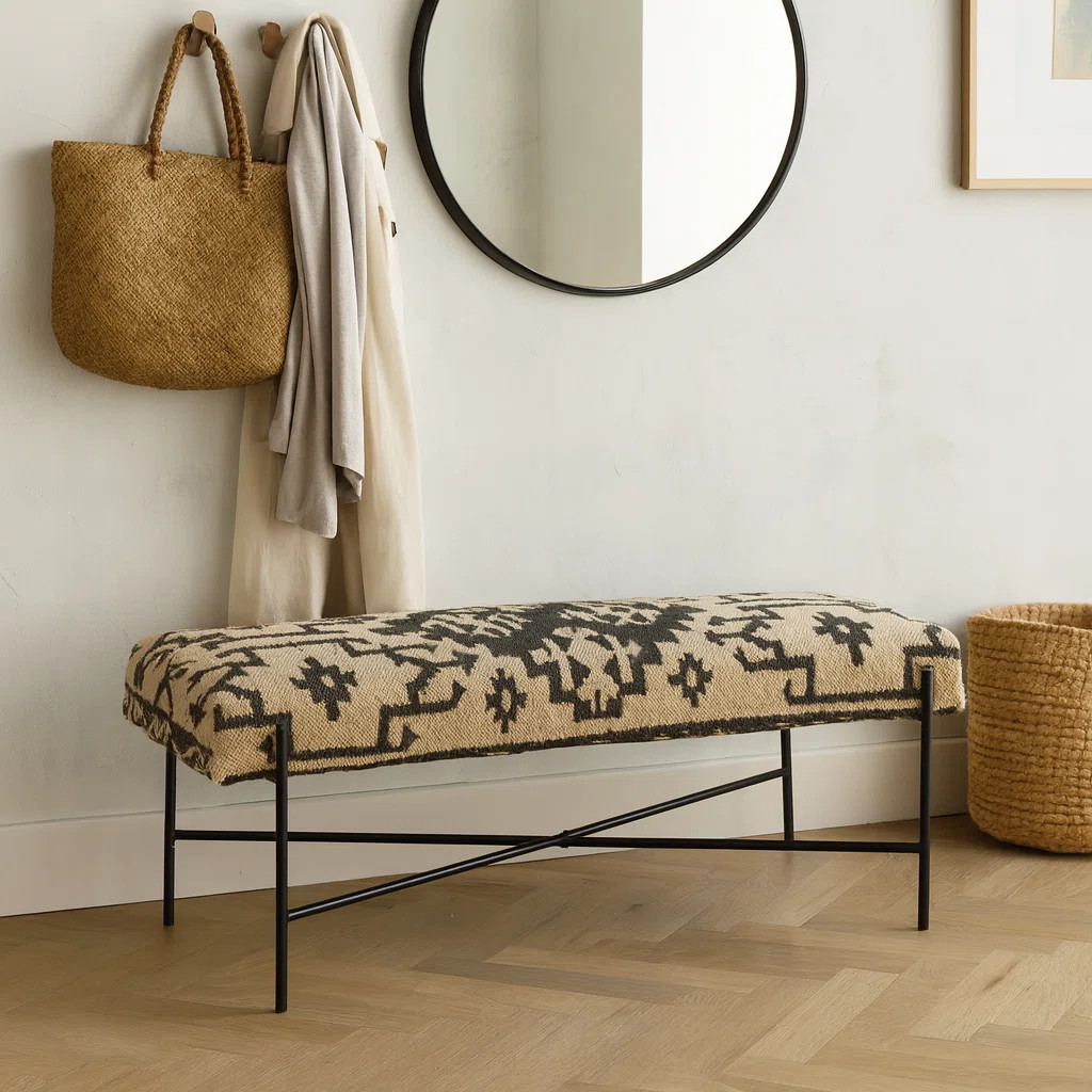 Branford Handmade Jute Bench with Metal Legs | Wayfair North America