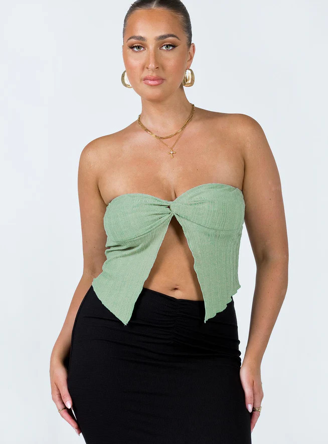 Mani Top Green | Princess Polly US