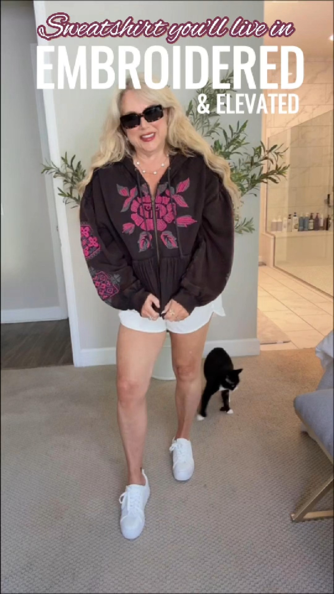 ✨ Loving this gorgeous embroidered sweatshirt (M) — it steals the show every time! 😍 The embroidery color pops, and the unique ruffled bottom adds the perfect touch. Paired with my favorite sunnies, it’s effortless style done right! 😎💛

#EmbroideredSweatshirt #OOTDInspo #CasualChic #RuffledStyle #SunniesAndStyle #ComfyAndCute #TikTokFashion #StatementPiece #FashionFinds #EverydayStyle 

 #LTKActive #LTKOver40 #LTKMidsize