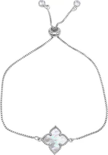 4 Point Mother of Pearl Flower Bolo Bracelet | Nordstrom Rack
