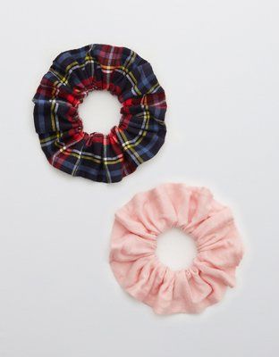 Aerie Flannel Scrunchie 2-Pack | American Eagle Outfitters (US & CA)