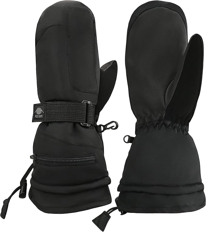 N'Ice Caps Men & Women Mittens Waterproof Snow Gloves 100 Gram Thinsulate Extreme Cold Weather | Amazon (US)