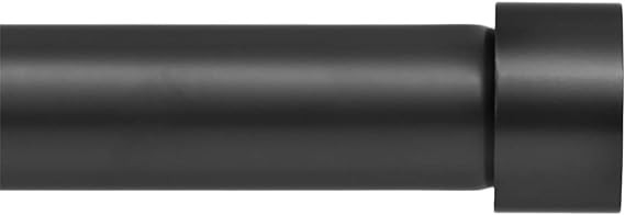 Ivilon Window Curtain Rod End Cap - 1 inch Pole. 120 to 240 Inch. Black | Amazon (US)