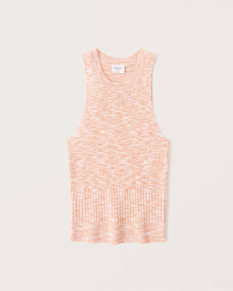 Women's Rib Mix High-Neck Tank | Women's New Arrivals | Abercrombie.com | Abercrombie & Fitch (US)
