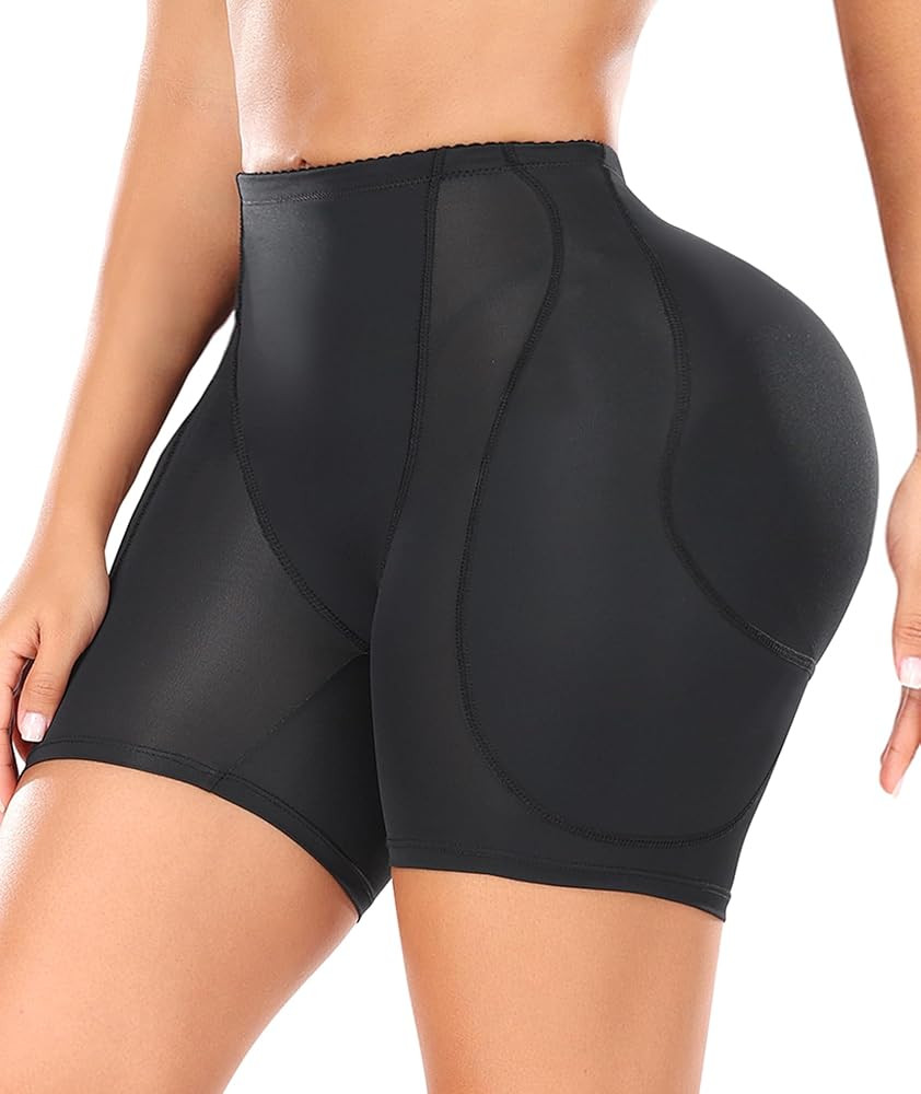 Women Hip Padded Shapewear Booty Lifter Butt Enhancer Removable 4 Thicker Pads Control Panty for ... | Amazon (US)