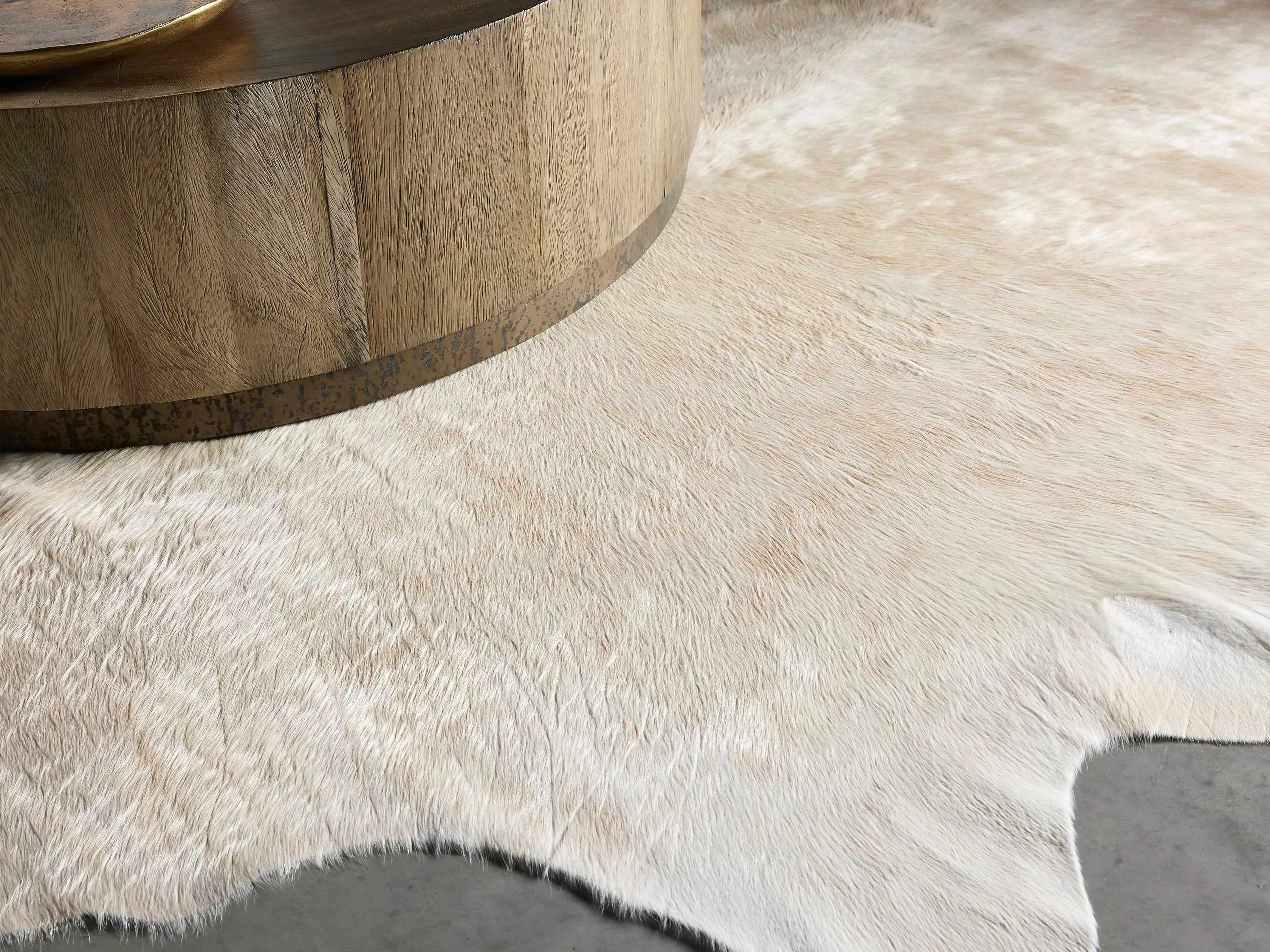 Creme Caramel Hair on Hide Rug | Arhaus