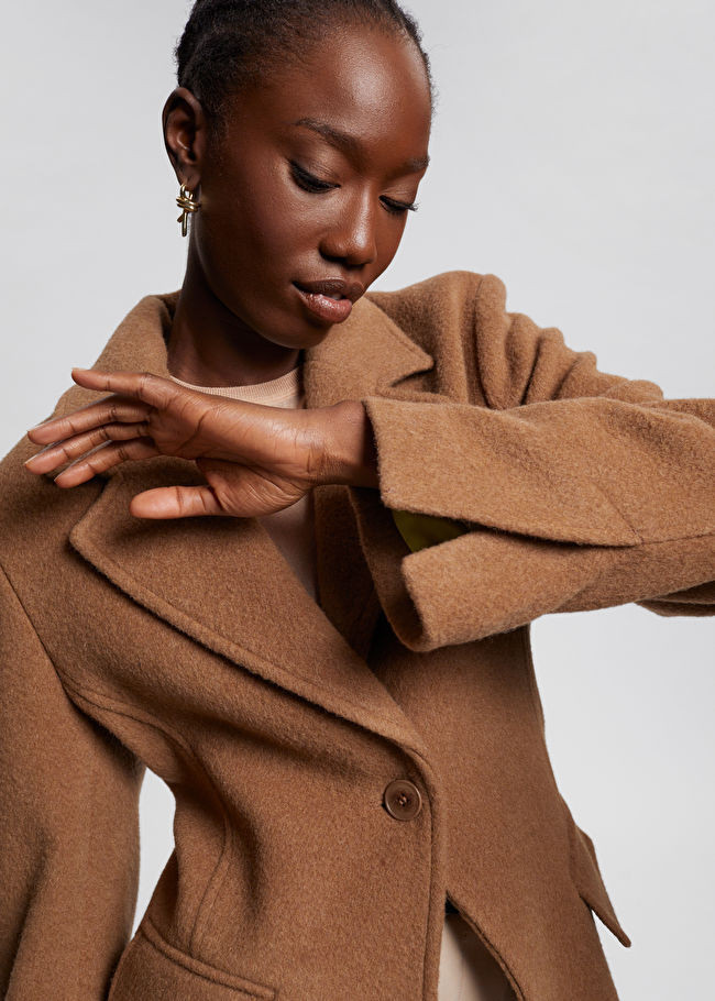 Topstitch Detail Mohair-Blend Blazer | & Other Stories (EU + UK)