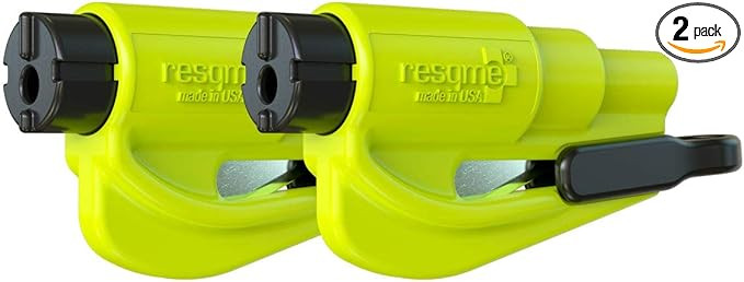 Resqme Pack of 2, The Original Emergency Keychain Car Escape Tool, 2-in-1 Seatbelt Cutter and Win... | Amazon (US)