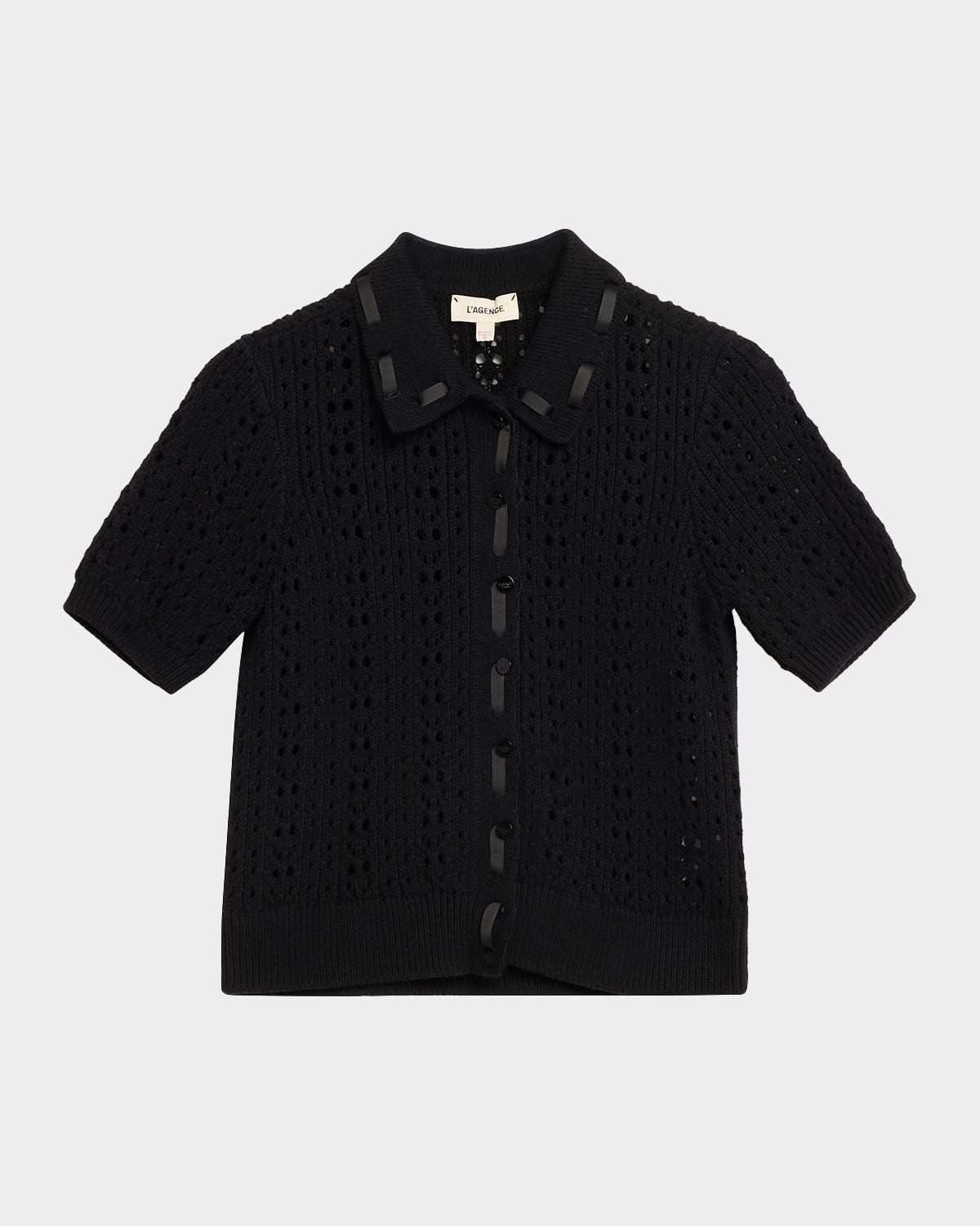 Ninette Pointelle-Knit Cardigan | Neiman Marcus