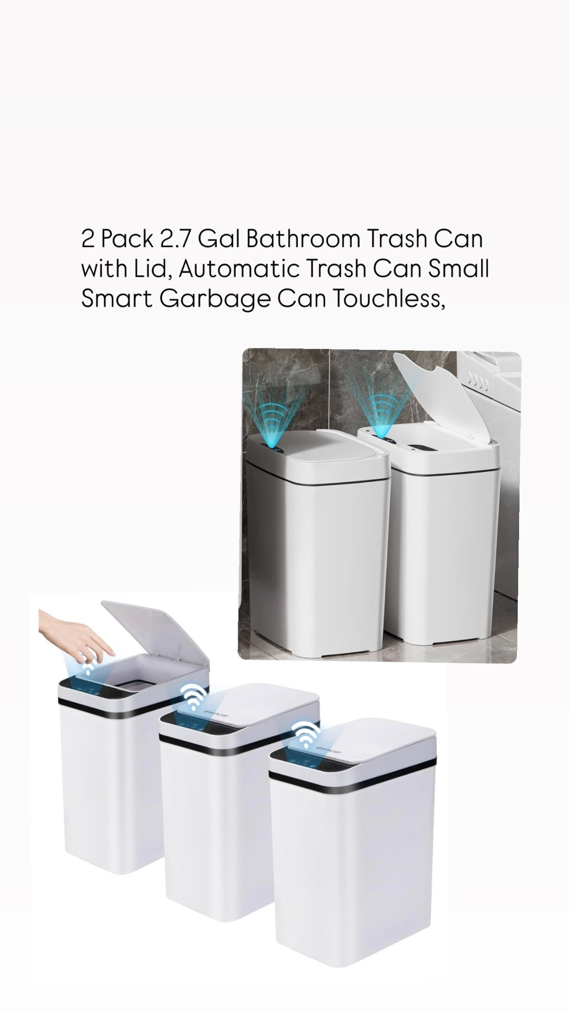  Slim Motion Sensor Waterproof Plastic Trash Bins for Bedroom Office Kitchen Toilet


#LTKHome #LTKSaleAlert #LTKdayinmylife