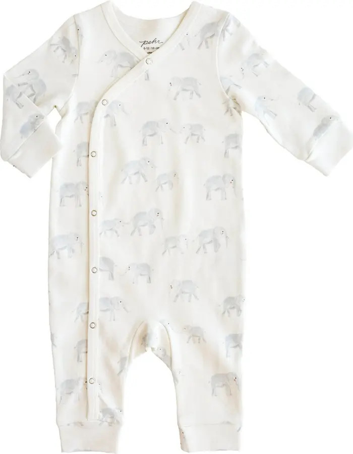 Follow Me Elephant Organic Cotton Romper | Nordstrom