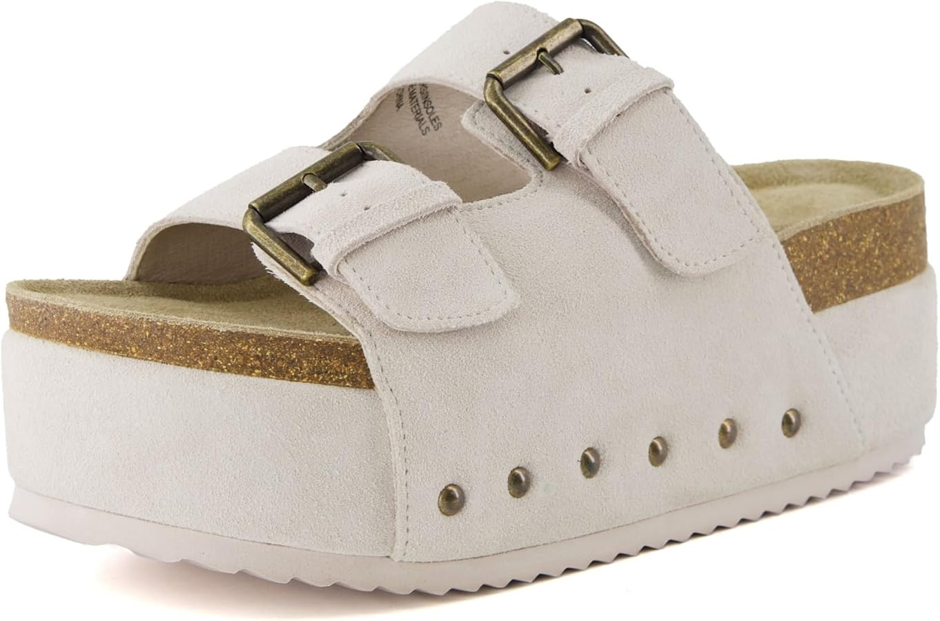 CUSHIONAIRE Women's Guru Genuine Leather footbed platform sandal with +Comfort, Wide Widths Avail... | Amazon (US)