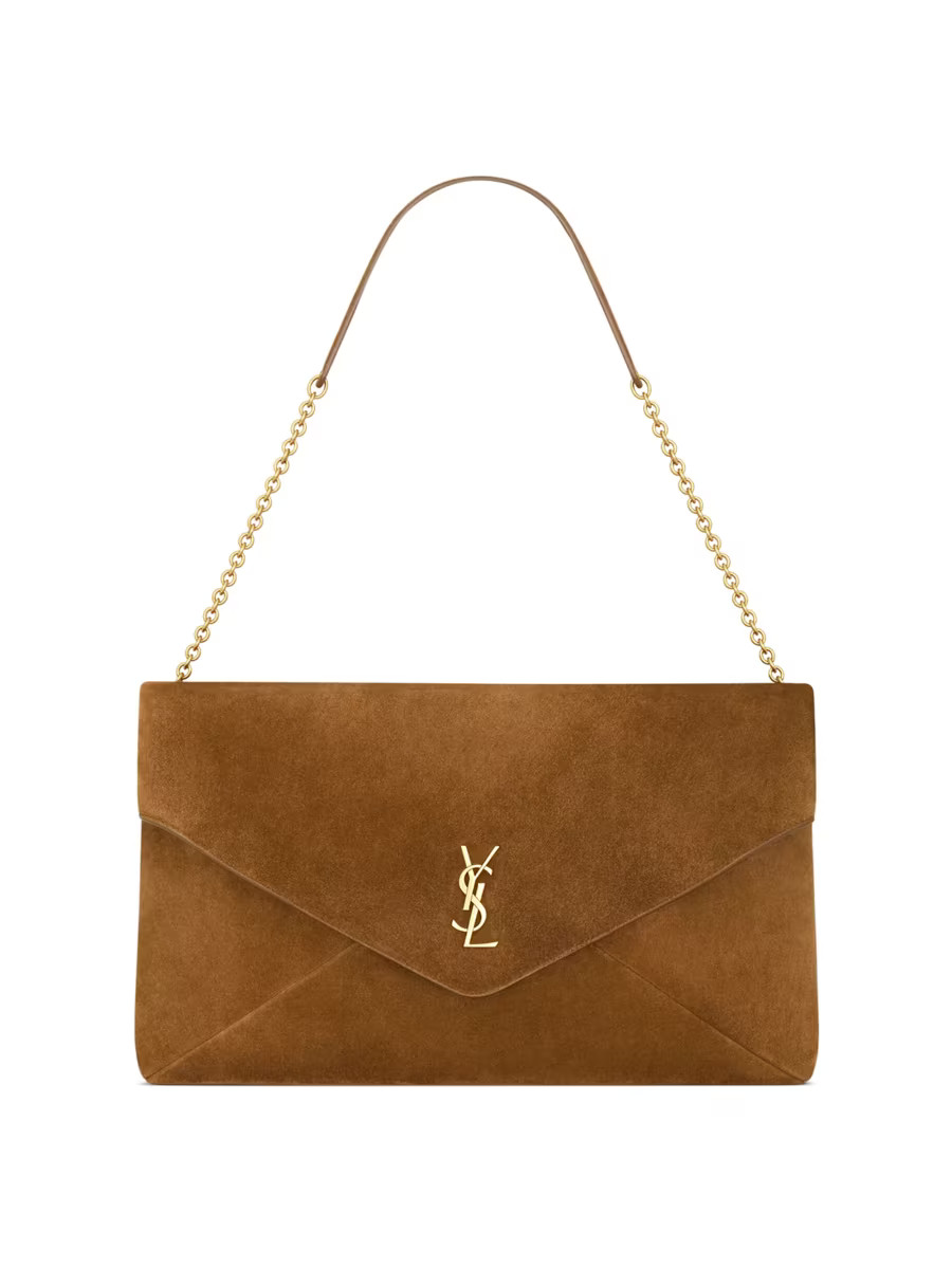 Cassandre XXL Pouch on Chain in Suede | Saks Fifth Avenue