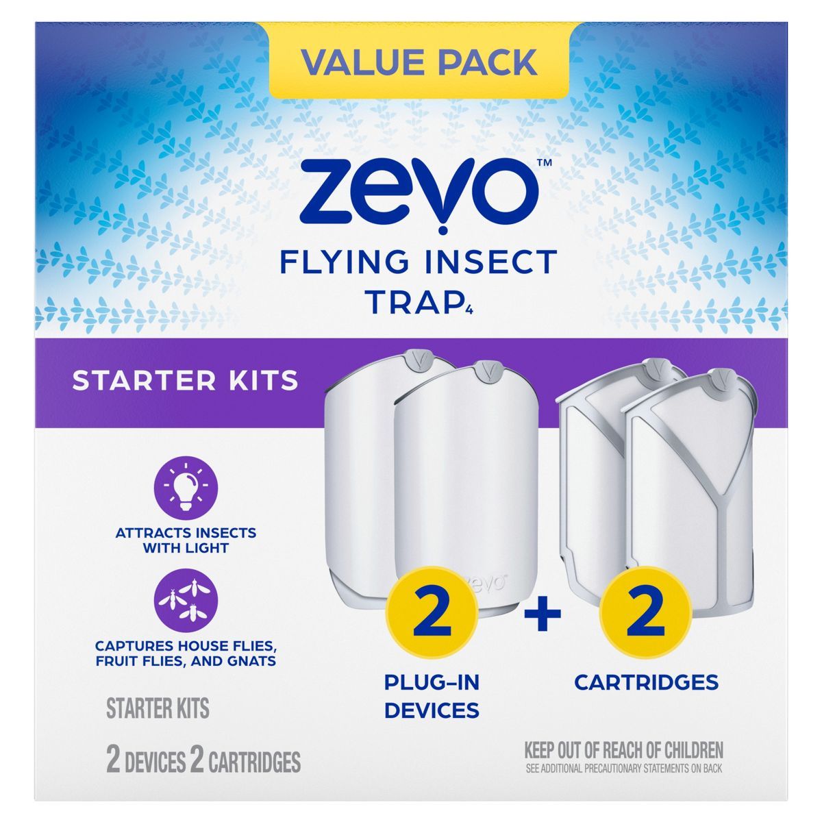 Zevo Indoor Flying Insect Trap Starter Kit for Fruit flies, Gnats, and House Flies - 4ct | Target