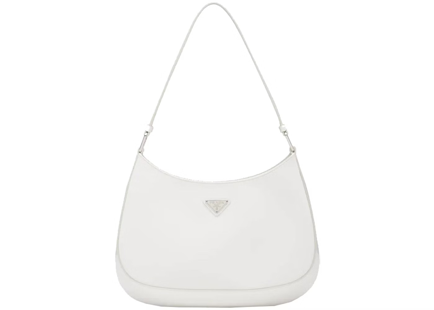 Prada Cleo Brushed Leather Shoulder BagWhite | StockX