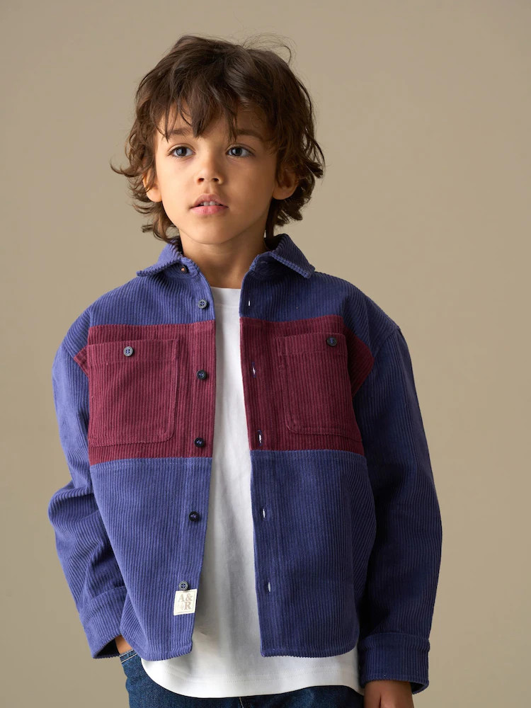 Angel & Rocket Blue Andres Panel Cord Overshirt | Next US