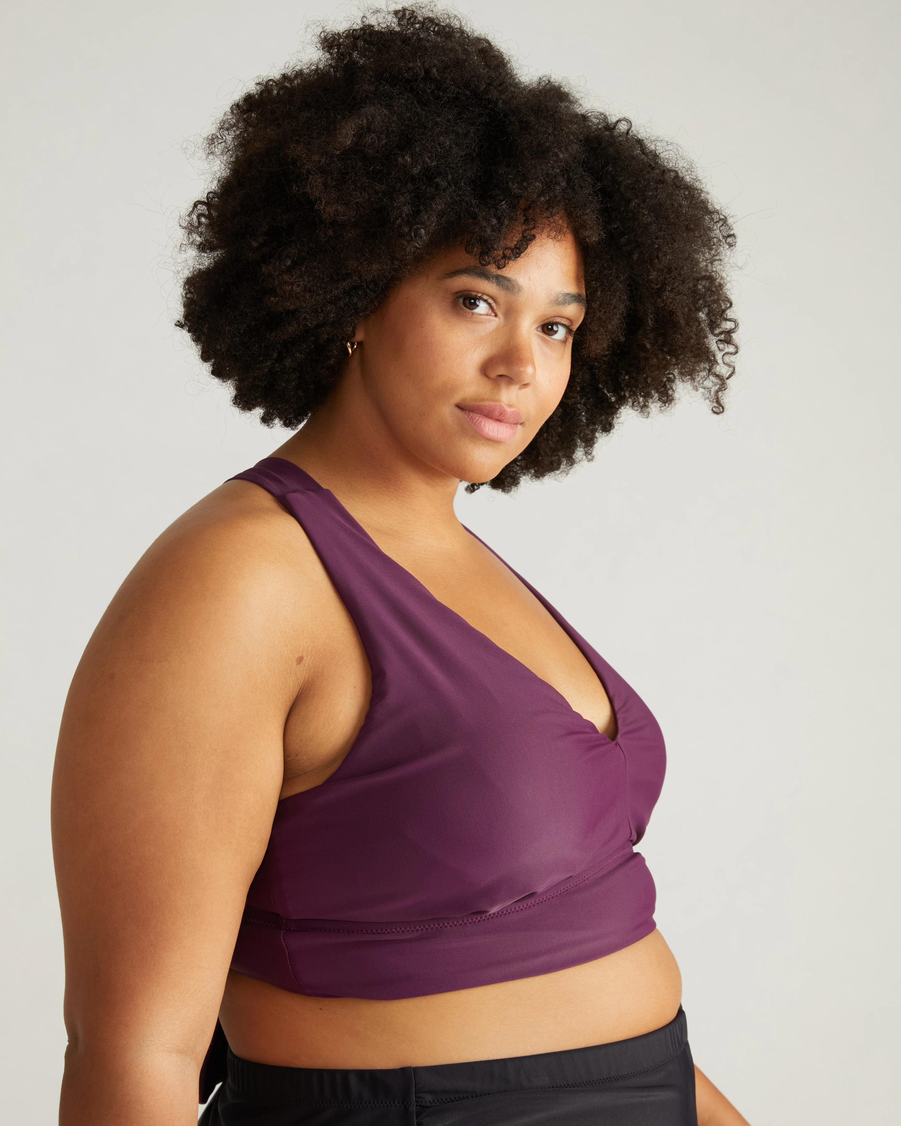 The Plunge Bikini Top - Deep Pansy | Universal Standard