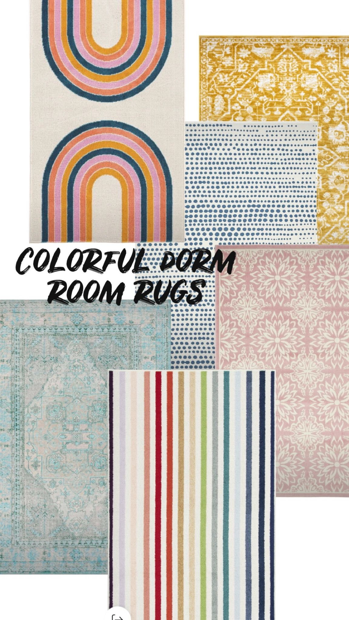 Colorful affordable rugs, perfect for dorm rooms! 

#walmartpartner @walmart 

#LTKFindsUnder100 #LTKBacktoSchool #LTKHome