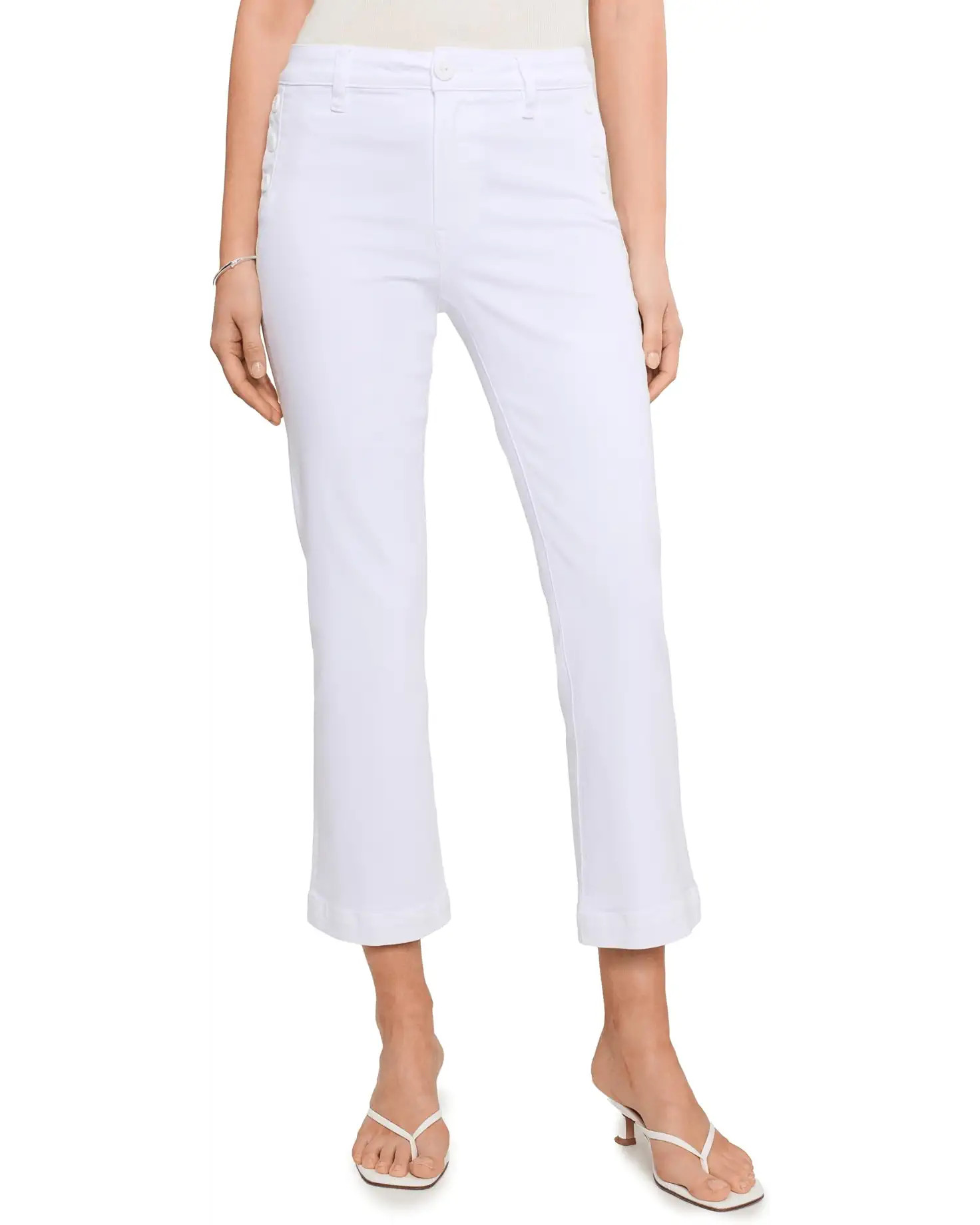 Women's KUT from the Kloth Kelsey High-Rise Flare Pants in White | Zappos.com