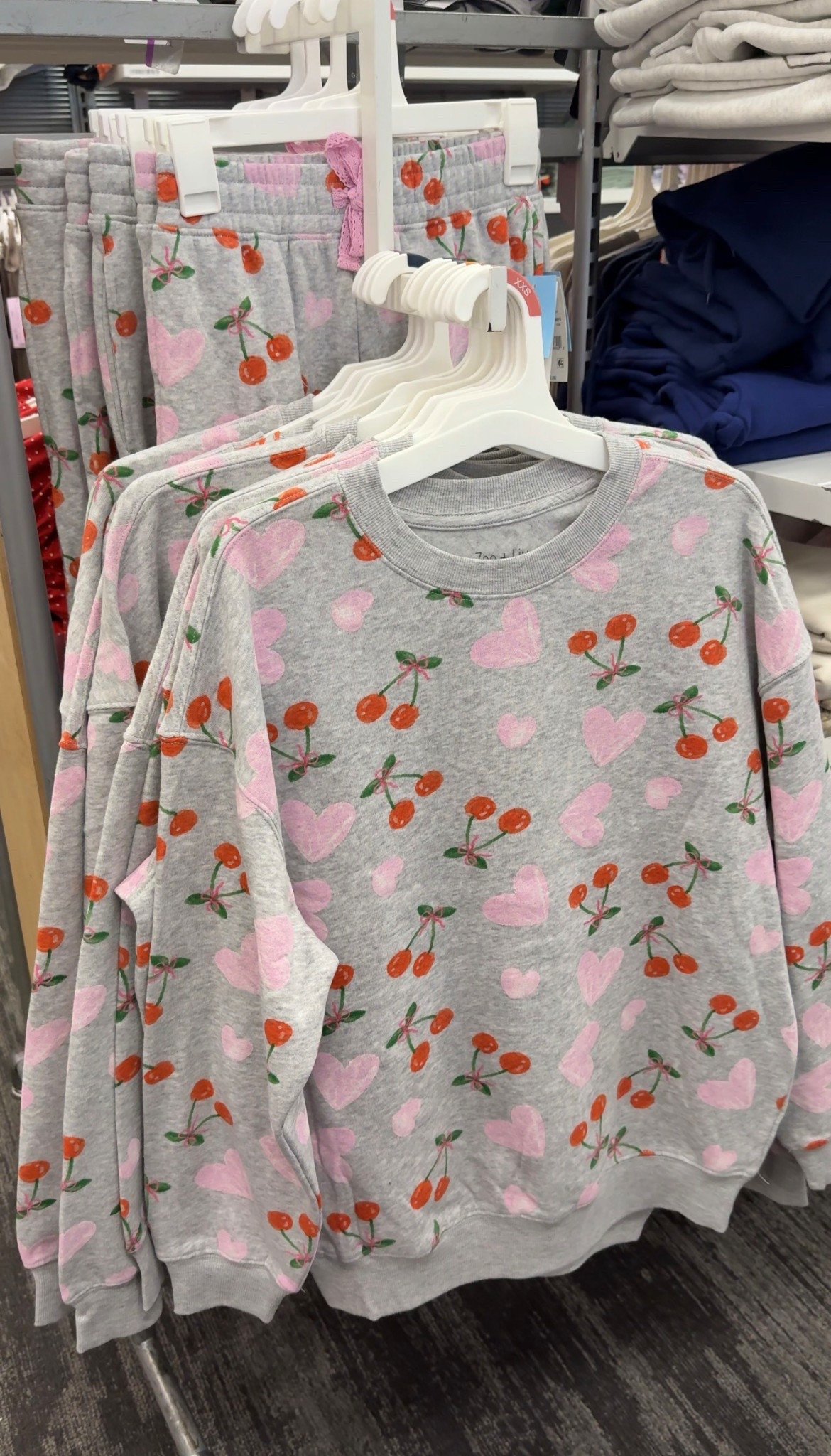 New Cherry heart fleece sweatshirt  and pull on pants  ! 

#LTKSeasonal #LTKFindsUnder50 #LTKootd