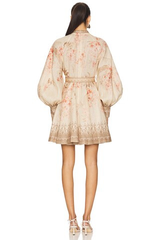 Zimmermann Illuminate Buttoned Mini Dress in Coral Floral from Revolve.com | Revolve Clothing (Global)